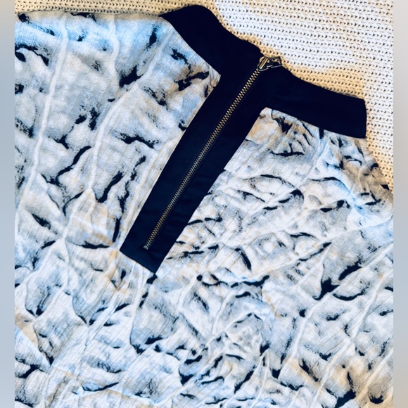 HELMUT LANG 100% Silk Black White Grey Monochrome Tunic Top Dress - Picture 11 of 16